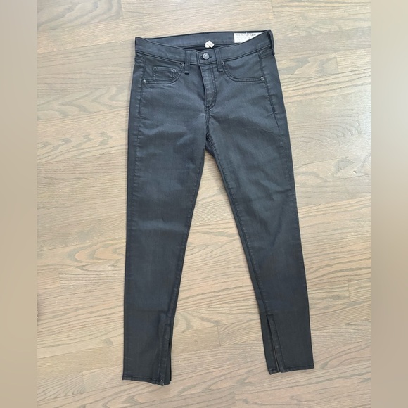 Rag & Bone black denim zipper capri shoreline women’s size 28 - Picture 1 of 14